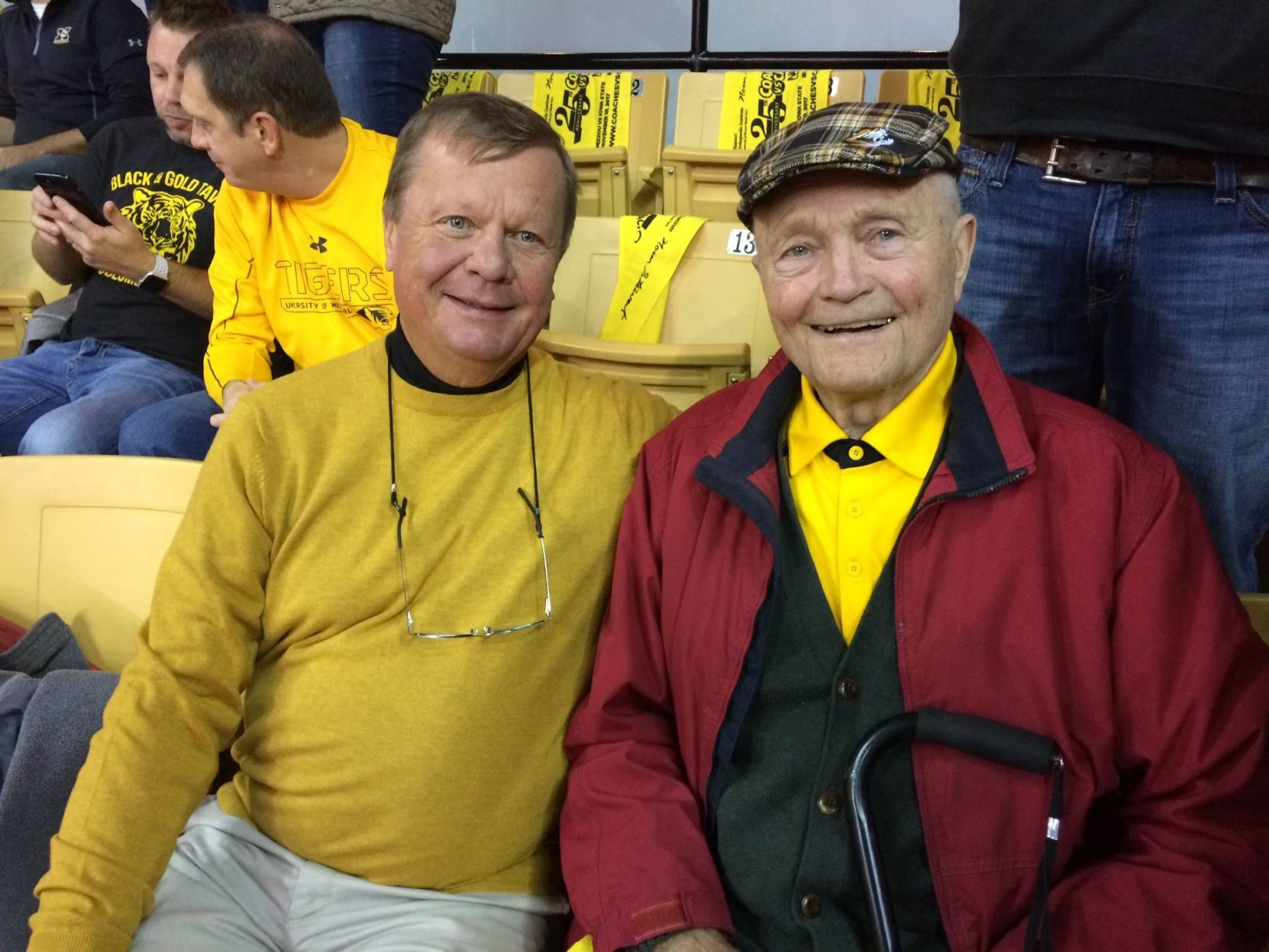 Mizzou basketball with my dad, Dr. James Luetjen